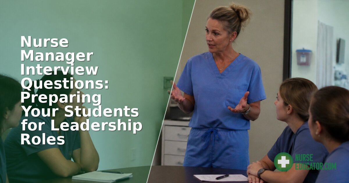 Nurse Manager Interview Questions: Prep Your Students