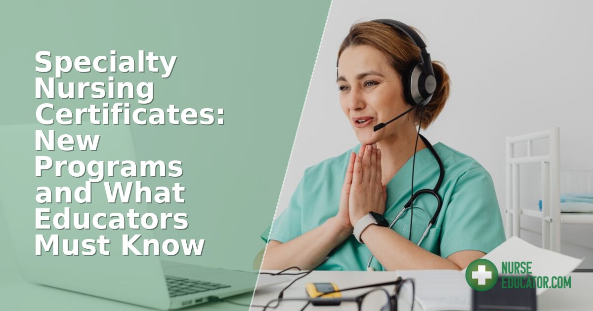 Specialty Nursing Certificates: New Programs for Educators