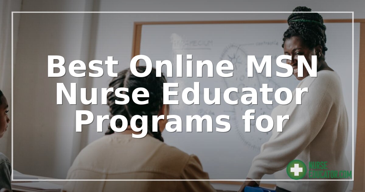 Best Online MSN Nurse Educator Programs for 2026