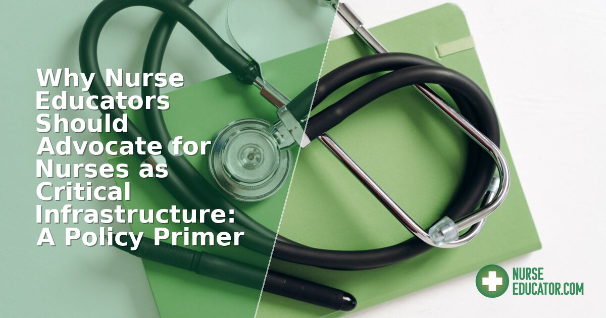 Nurses as Critical Infrastructure: An Advocacy Guide for Educators