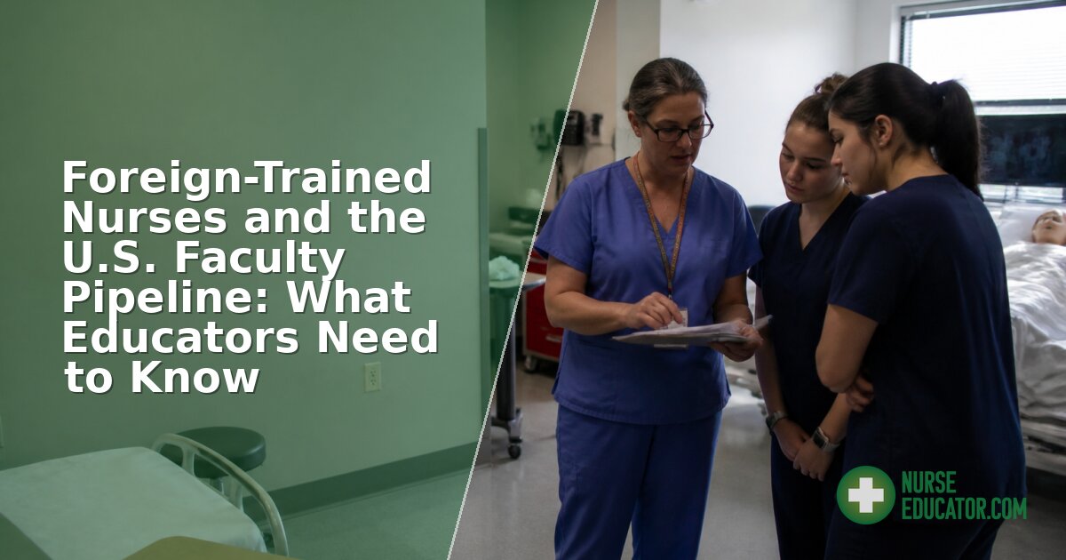 Foreign-Trained Nurses & the U.S. Faculty Pipeline