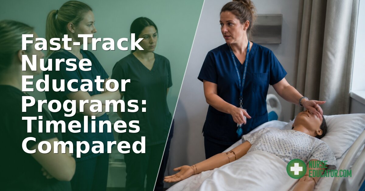 Fast-Track Nurse Educator Programs: Timelines Compared