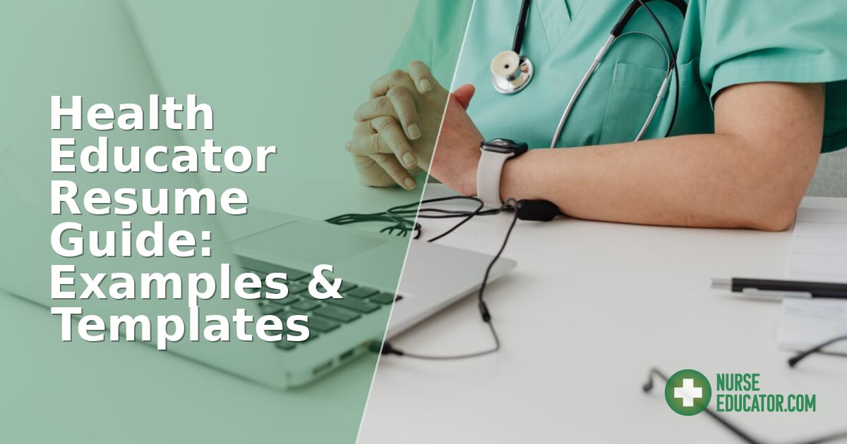 Health Educator Resume Guide: Examples & Templates