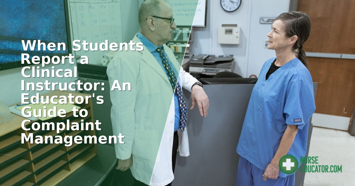 Handling Student Complaints About a Clinical Instructor | Guide