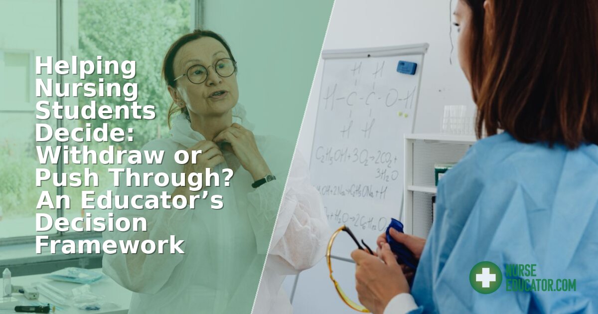 Nursing Student Withdrawal: An Educator’s Decision Framework