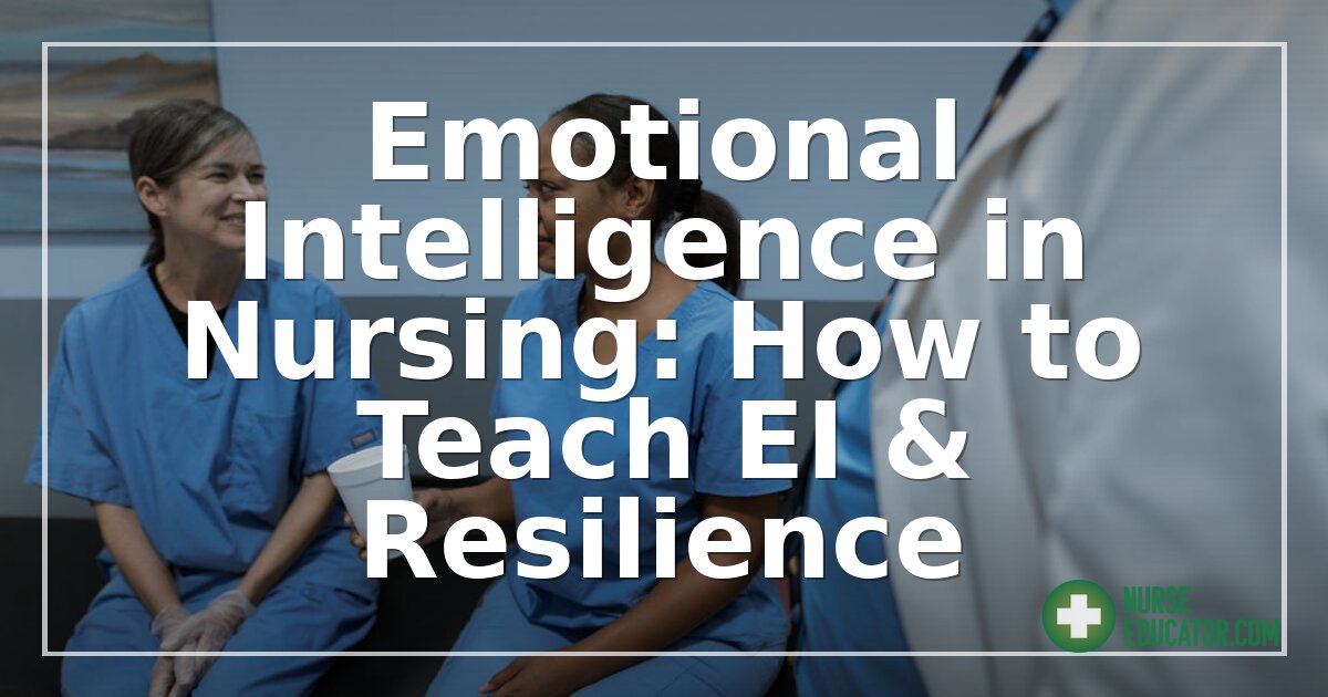 Emotional Intelligence in Nursing: How to Teach EI & Resilience