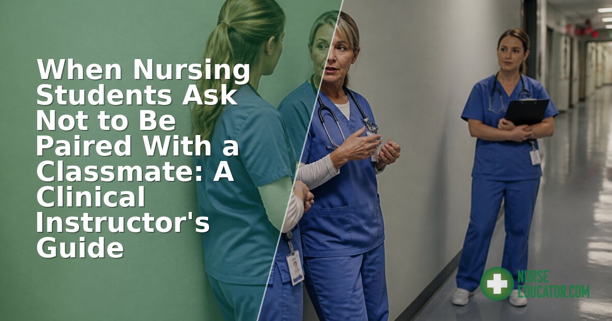 Nursing Student Pairing Requests: Instructor’s Guide