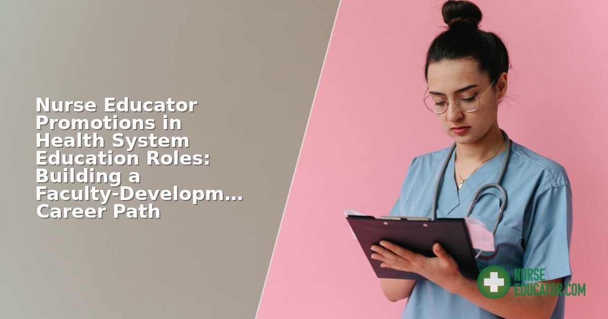 Nurse Educator Career Path: Health System Promotions